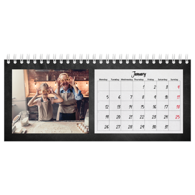 Desk calendars — Chalkboard style [January]