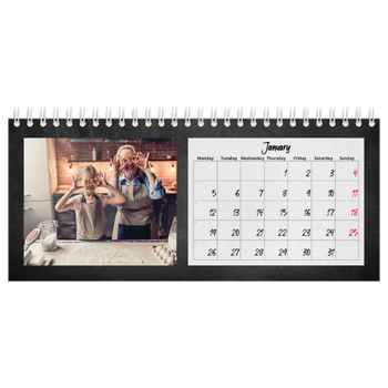Desk Photo Calendar — Chalkboard style