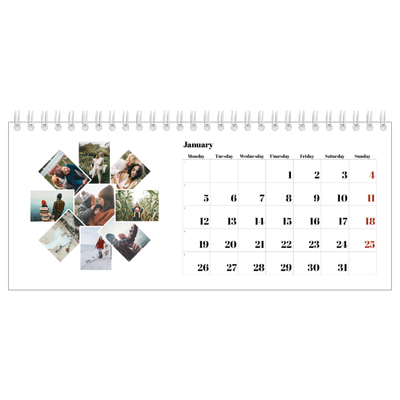 Desk calendars — Collage shapes [January]