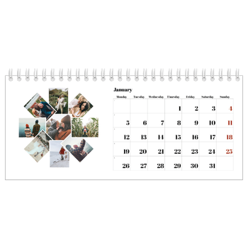 Desk Photo Calendar — Collage shapes