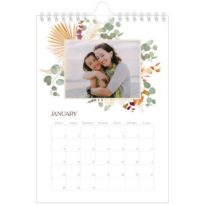 A5 Photo Calendar — Boho [January]
