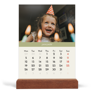 Easel Desk Calendar Portrait  — Pastel chapters [January]