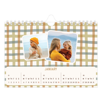 A5 Landscape Photo Calendar — Retro patterns