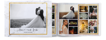 Photo Books — Gold frame marble