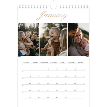 A4 Photo Calendar — Photo strip boxes