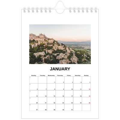 A5 Photo Calendar — Simple photo [January]