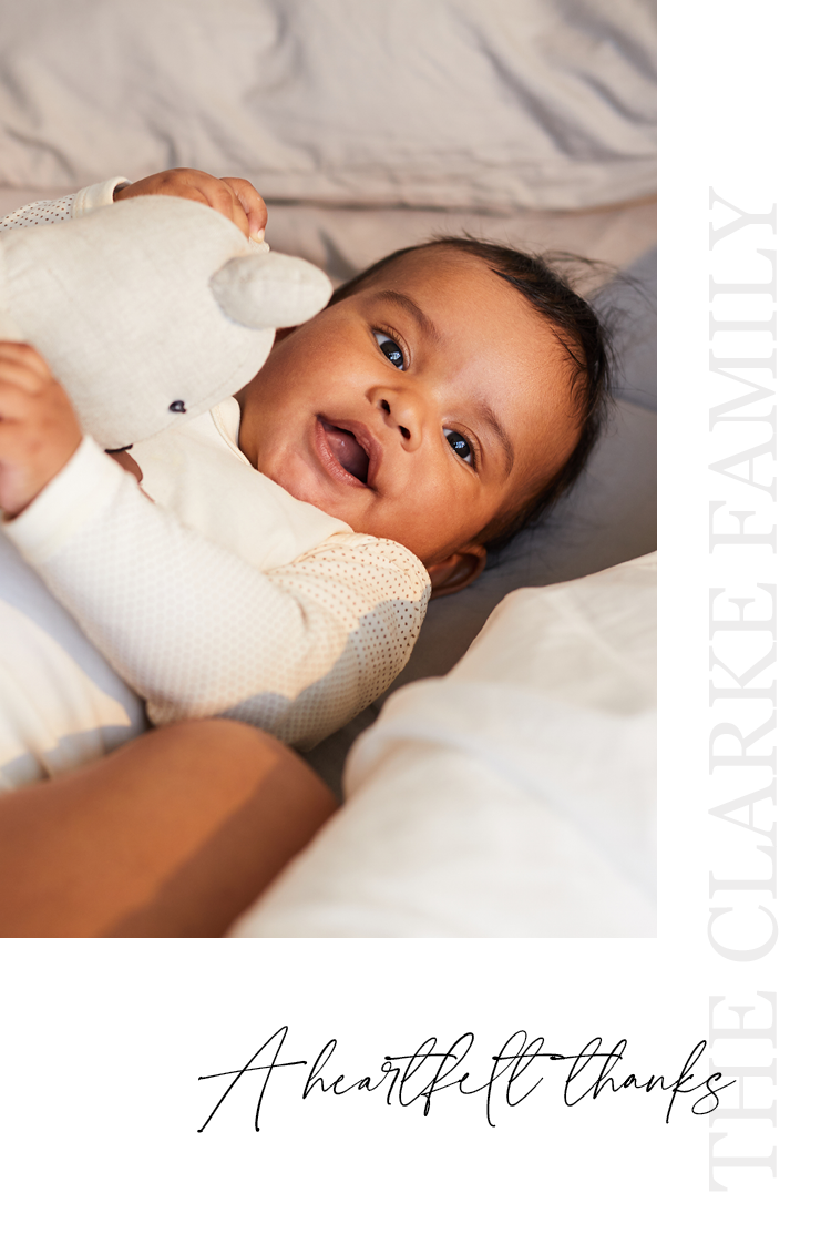 Thank you cards — Joyful arrival