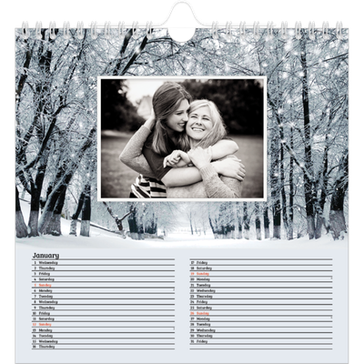 Square calendars  — Four seasons [January]