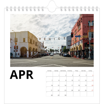 Square calendars  — White space [April]