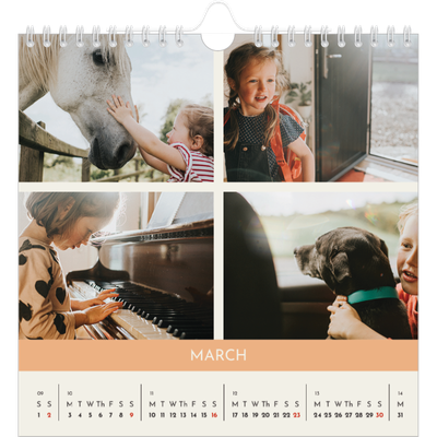 Square calendars  — Pastel chapters [March]