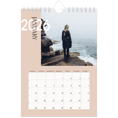 A5 Photo Calendar — Overlapping text [January]