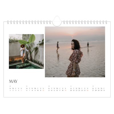 A4 Landscape Photo Calendar — Surfing sunsets [cover]