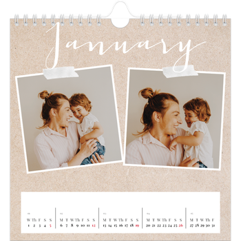 Square Photo Calendar — Scrapbook calendar