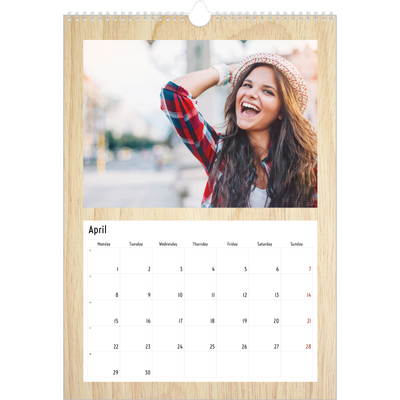 A3 photo calendars — Wood [April]