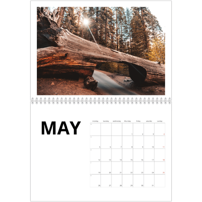 A4 Double Photo Calendar — White space [cover]