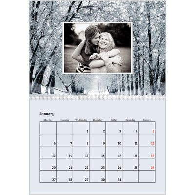 A4 Double Photo Calendar — Four seasons [January]