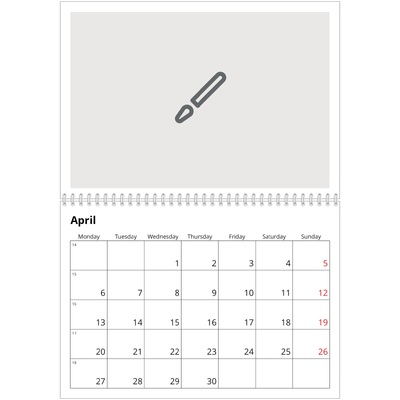 A4 Double Photo Calendar — Design your own calendar [April]