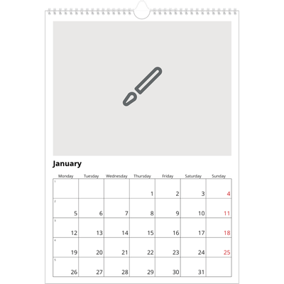 A3 photo calendars — Design your own calendar [January]