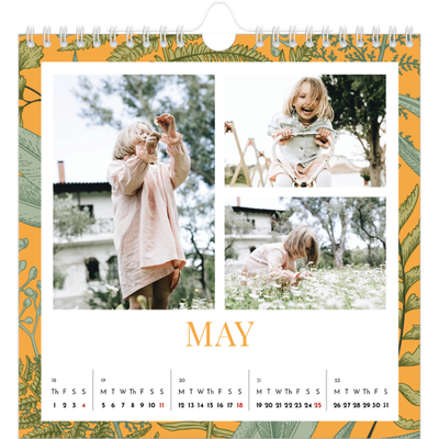 Square calendars  — Floral wallpapers [cover]