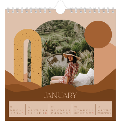 Square calendars  — Neutral mountains [January]