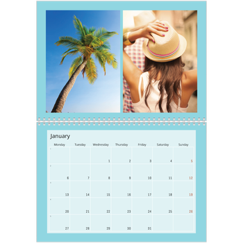 A4 Double Photo Calendar — Bright and bold