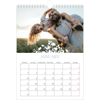 A4 Photo Calendar — Flower motif