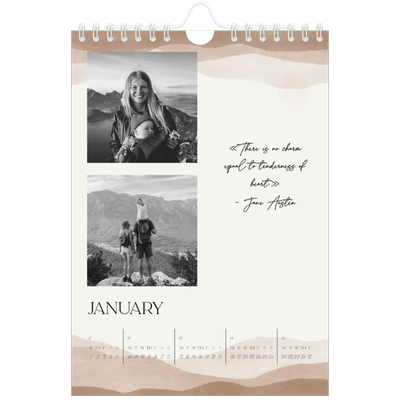 A5 Photo Calendar — Wellbeing quotes [January]