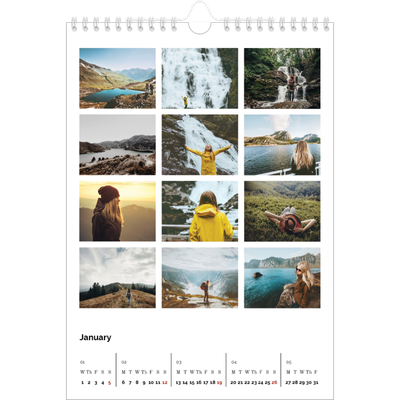 A4 Photo Calendar — Picture grid [January]