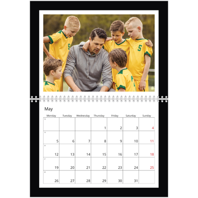 A4 Double Photo Calendar — Black frame [cover]