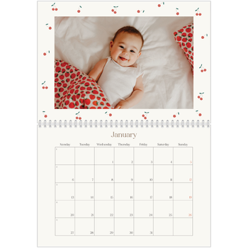 A4 Double Photo Calendar — Cherry bliss