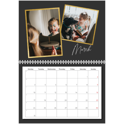 A4 Double Photo Calendar — So many memories [March]