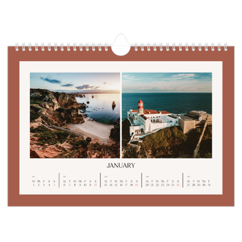 A4 Landscape Photo Calendar — Classic colours