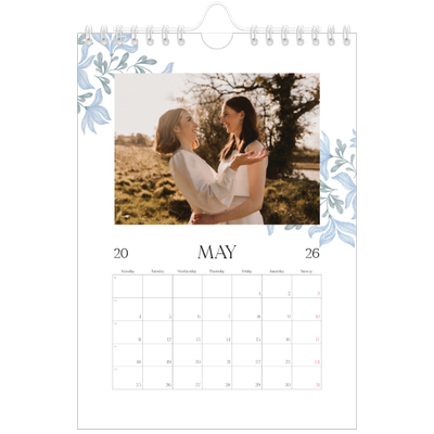 A5 Photo Calendar — Elegant floral [cover]