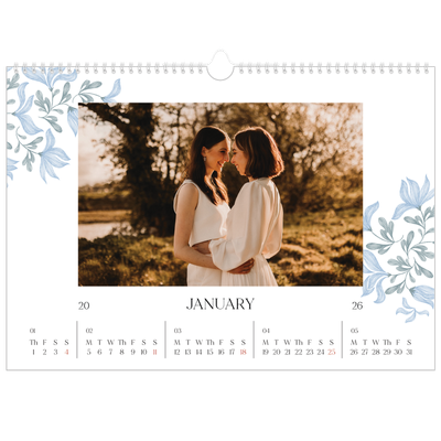 A3 Photo Calendar — Elegant floral [January]