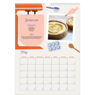 A3 photo calendars — Year in recipes [cover]