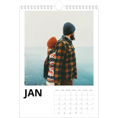 A4 Photo Calendar — White space [January]