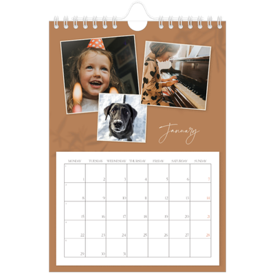 A5 Photo Calendar — Down to earth [January]