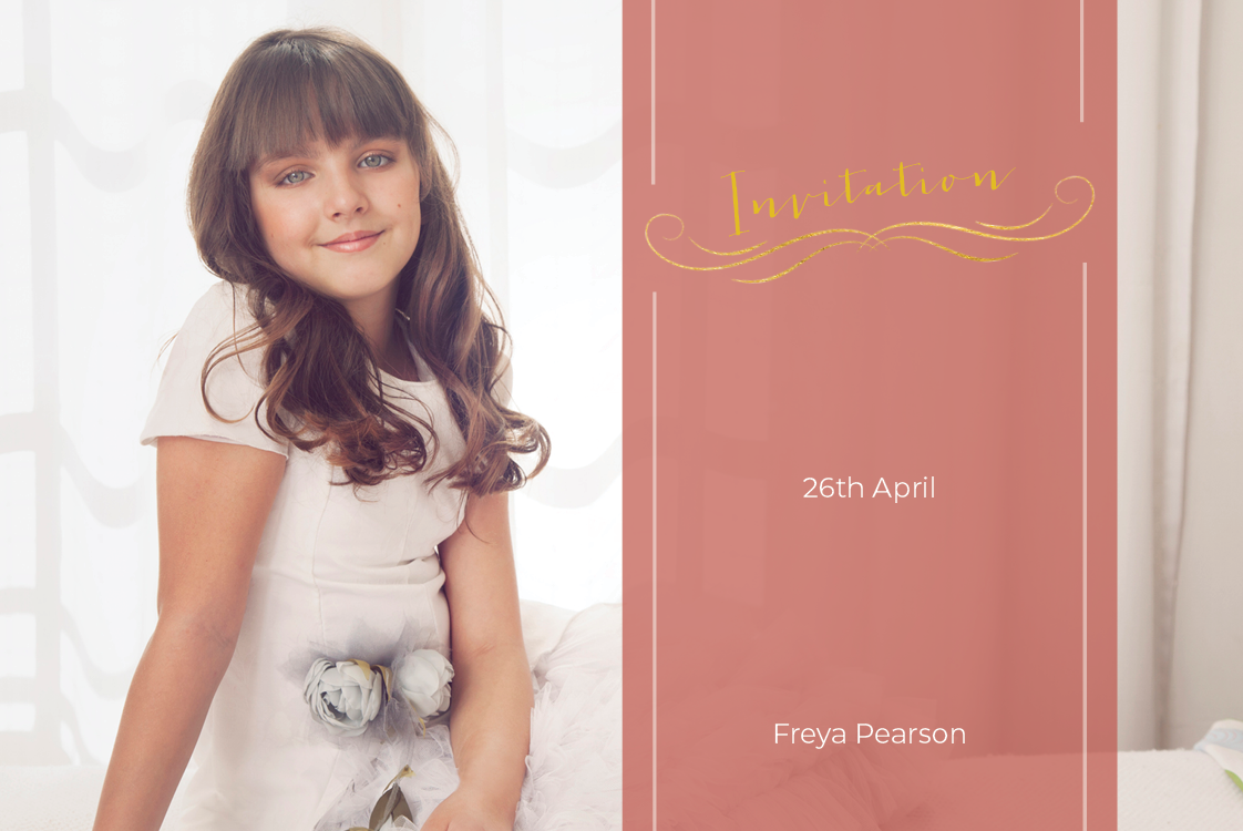 Invitations — Vintage pink ribbon