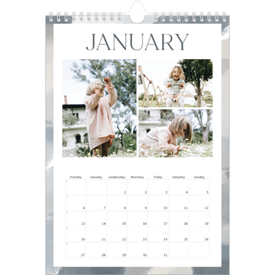 A4 Photo Calendar — Paintbrush effect [January]