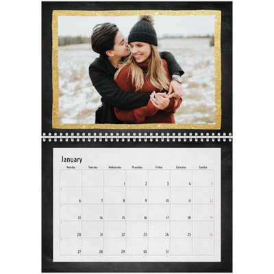 A4 Double Photo Calendar — Rustic charm [January]