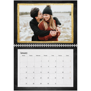 A4 Double Photo Calendar — Rustic charm