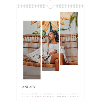 A4 Photo Calendar — Travel mosaics [January]