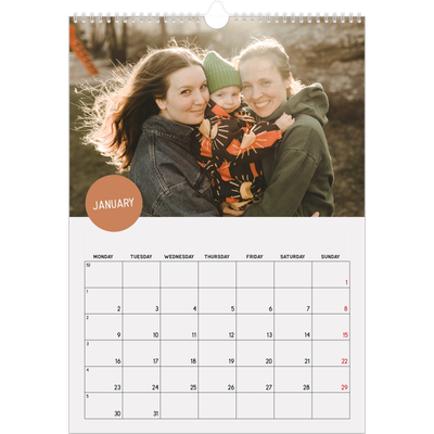 A3 photo calendars — Photo sticker [January]