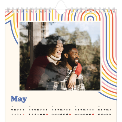 Square calendars  — Retro stripes [cover]