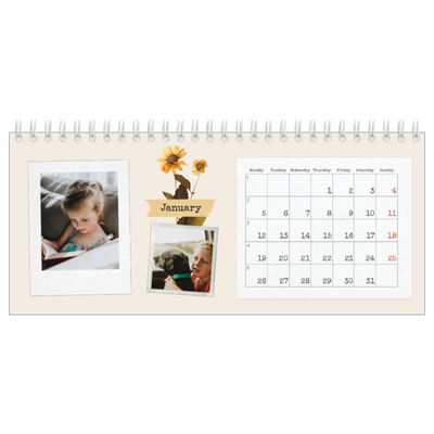 Desk calendars — Vintage scrapbooking [January]