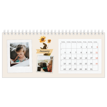 Desk Photo Calendar — Vintage scrapbooking