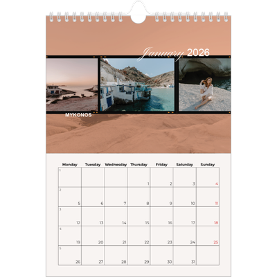 A4 Photo Calendar — Adventure wanderlust [January]