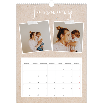 A3 photo calendars — Scrapbook calendar [January]