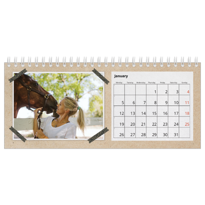 Desk calendars — Craft tape [January]