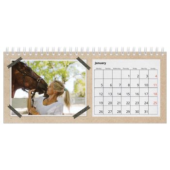 Desk Photo Calendar — Craft tape